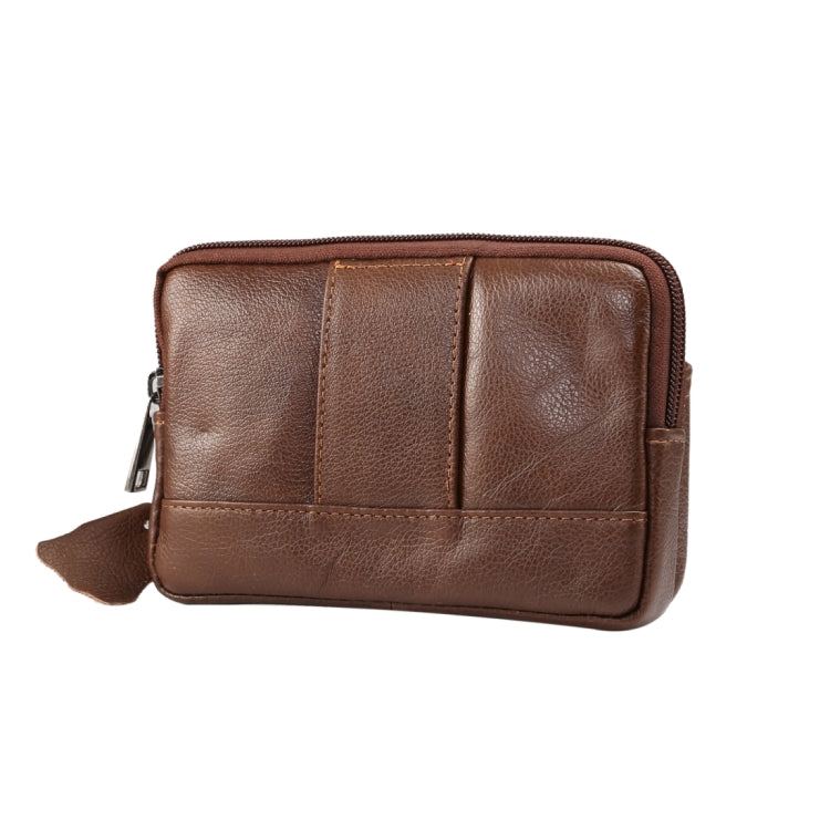 5.2 inch and Below Universal Genuine Leather Men Horizontal Style Case Waist Bag with Belt Hole, For iPhone, Samsung, Sony, Huawei, Meizu, Lenovo, ASUS, Oneplus, Xiaomi, Cubot, Ulefone, Letv, DOOGEE, Vkworld, and other