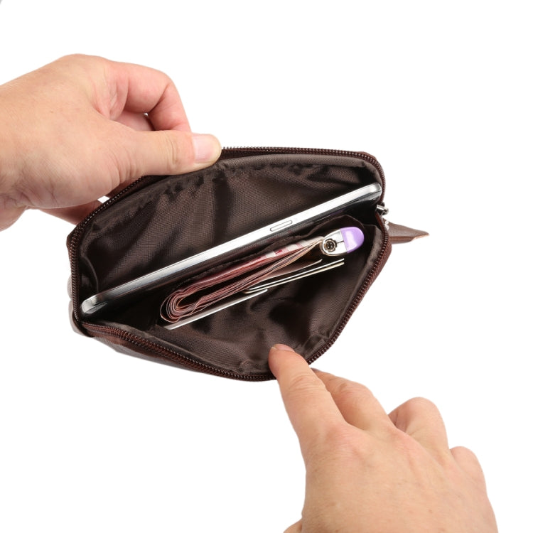 5.2 inch and Below Universal Genuine Leather Men Horizontal Style Case Waist Bag with Belt Hole, For iPhone, Samsung, Sony, Huawei, Meizu, Lenovo, ASUS, Oneplus, Xiaomi, Cubot, Ulefone, Letv, DOOGEE, Vkworld, and other