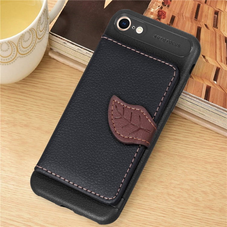 Leaf Style Magnetic Leather Case For iPhone SE 2020 & 8 & 7 , with Holder & Card Slots & Wallet & Photo Frame