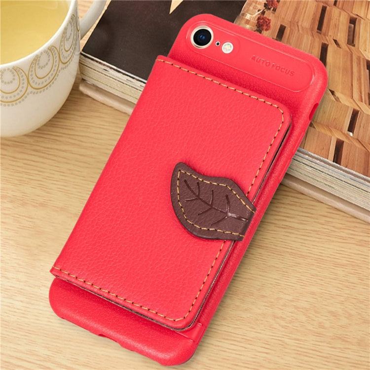 Leaf Style Magnetic Leather Case For iPhone SE 2020 & 8 & 7 , with Holder & Card Slots & Wallet & Photo Frame