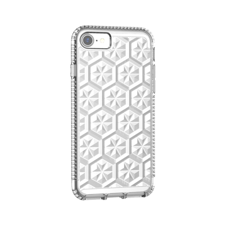 Cube Pattern PC Case For iPhone SE 2020 & 8 & 7 (White)