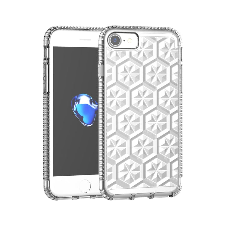 Cube Pattern PC Case For iPhone SE 2020 & 8 & 7 (White)