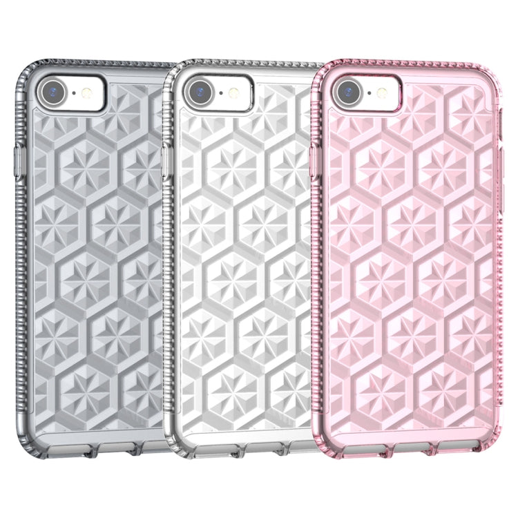 Cube Pattern PC Case For iPhone SE 2020 & 8 & 7 (White)