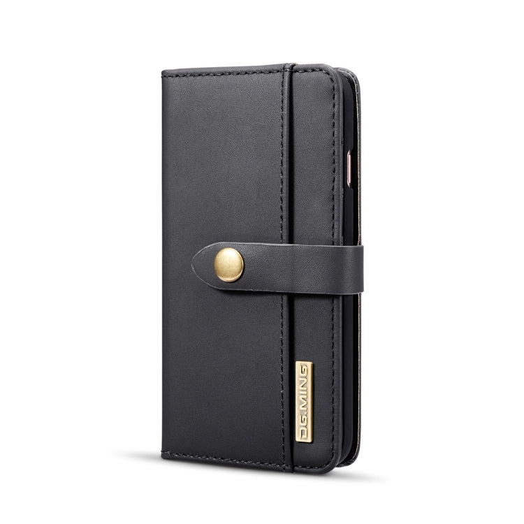 DG.MING Lambskin Detachable Horizontal Flip Magnetic Case For iPhone SE 2020 & 8 & 7, with Holder & Card Slots & Wallet