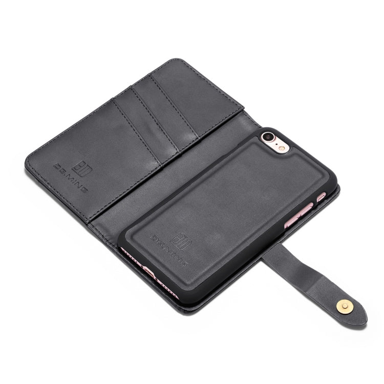 DG.MING Lambskin Detachable Horizontal Flip Magnetic Case For iPhone SE 2020 & 8 & 7, with Holder & Card Slots & Wallet