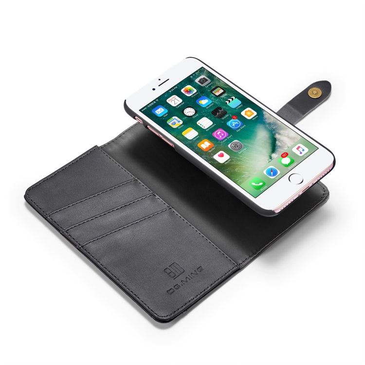 DG.MING Lambskin Detachable Horizontal Flip Magnetic Case For iPhone SE 2020 & 8 & 7, with Holder & Card Slots & Wallet