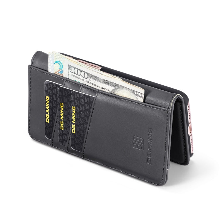 DG.MING Lambskin Detachable Horizontal Flip Magnetic Case For iPhone SE 2020 & 8 & 7, with Holder & Card Slots & Wallet