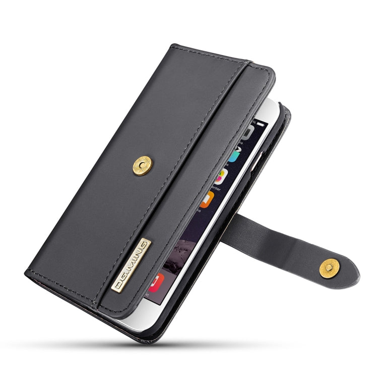 DG.MING Lambskin Detachable Horizontal Flip Magnetic Case For iPhone SE 2020 & 8 & 7, with Holder & Card Slots & Wallet