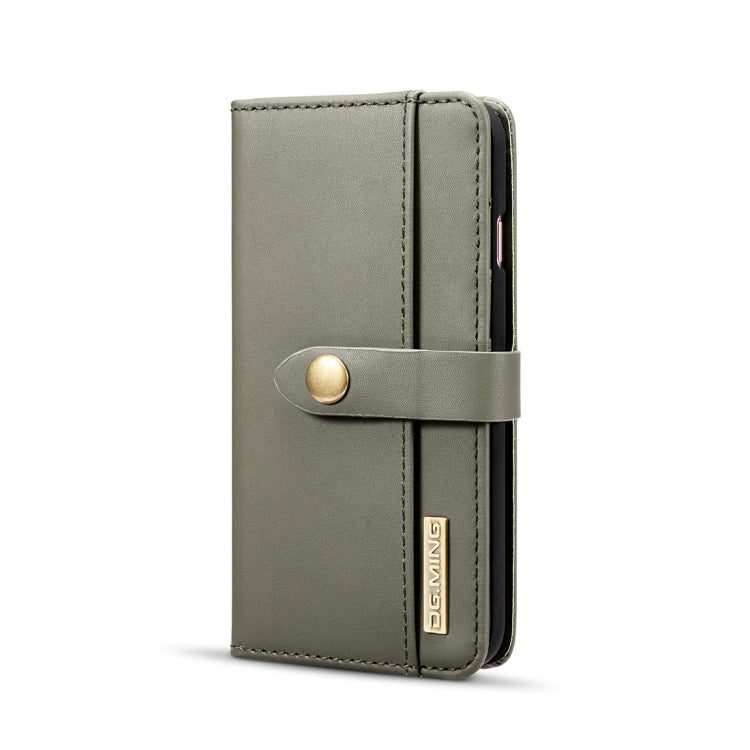 DG.MING Lambskin Detachable Horizontal Flip Magnetic Case For iPhone SE 2020 & 8 & 7, with Holder & Card Slots & Wallet
