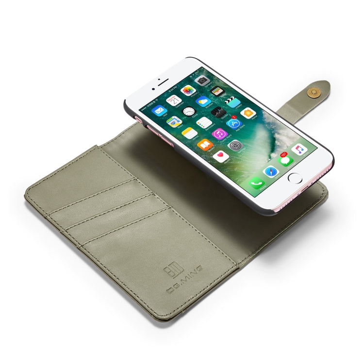 DG.MING Lambskin Detachable Horizontal Flip Magnetic Case For iPhone SE 2020 & 8 & 7, with Holder & Card Slots & Wallet