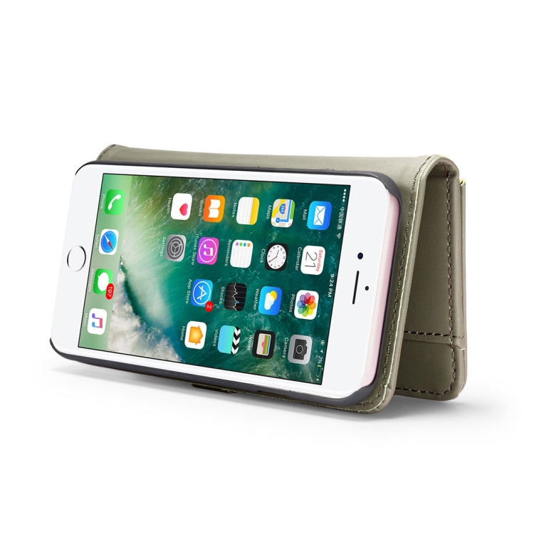 DG.MING Lambskin Detachable Horizontal Flip Magnetic Case For iPhone SE 2020 & 8 & 7, with Holder & Card Slots & Wallet