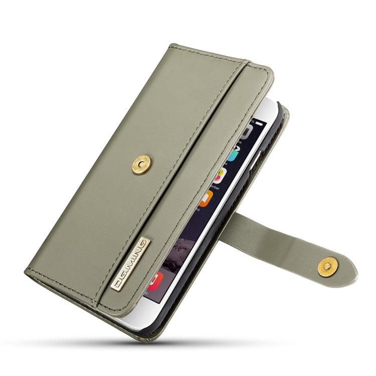 DG.MING Lambskin Detachable Horizontal Flip Magnetic Case For iPhone SE 2020 & 8 & 7, with Holder & Card Slots & Wallet