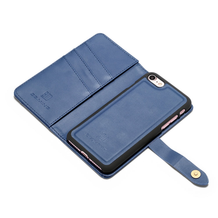 DG.MING Lambskin Detachable Horizontal Flip Magnetic Case For iPhone SE 2020 & 8 & 7, with Holder & Card Slots & Wallet