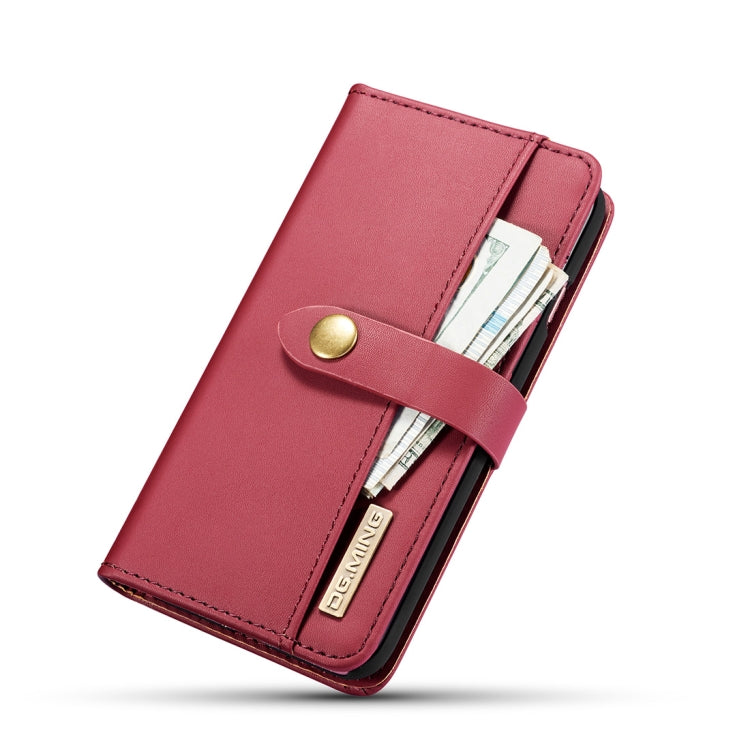 DG.MING Lambskin Detachable Horizontal Flip Magnetic Case For iPhone SE 2020 & 8 & 7, with Holder & Card Slots & Wallet