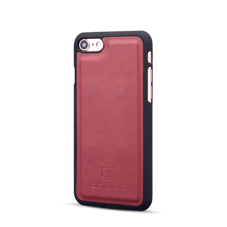DG.MING Lambskin Detachable Horizontal Flip Magnetic Case For iPhone SE 2020 & 8 & 7, with Holder & Card Slots & Wallet