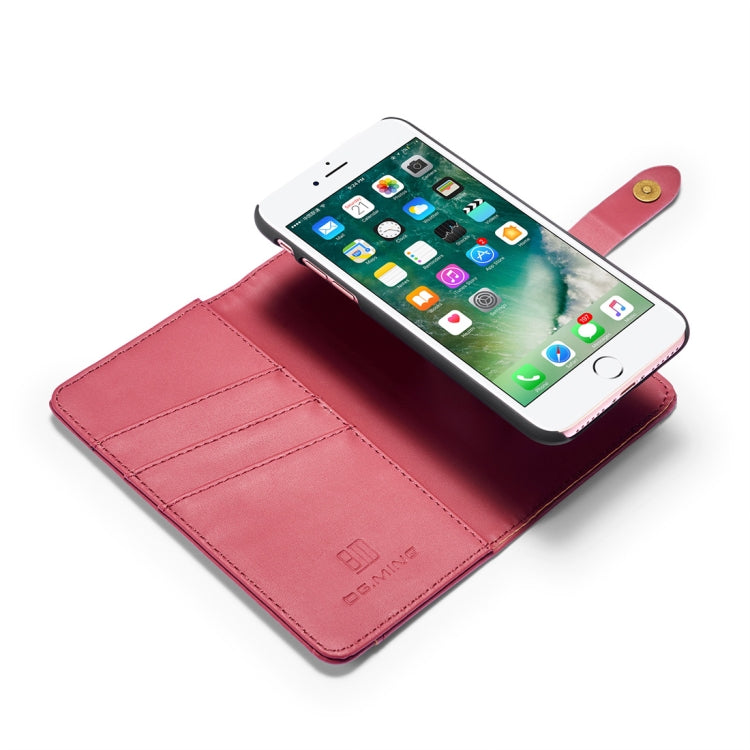DG.MING Lambskin Detachable Horizontal Flip Magnetic Case For iPhone SE 2020 & 8 & 7, with Holder & Card Slots & Wallet