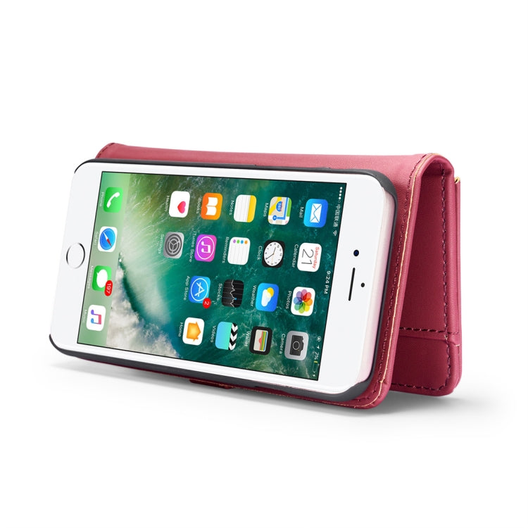 DG.MING Lambskin Detachable Horizontal Flip Magnetic Case For iPhone SE 2020 & 8 & 7, with Holder & Card Slots & Wallet