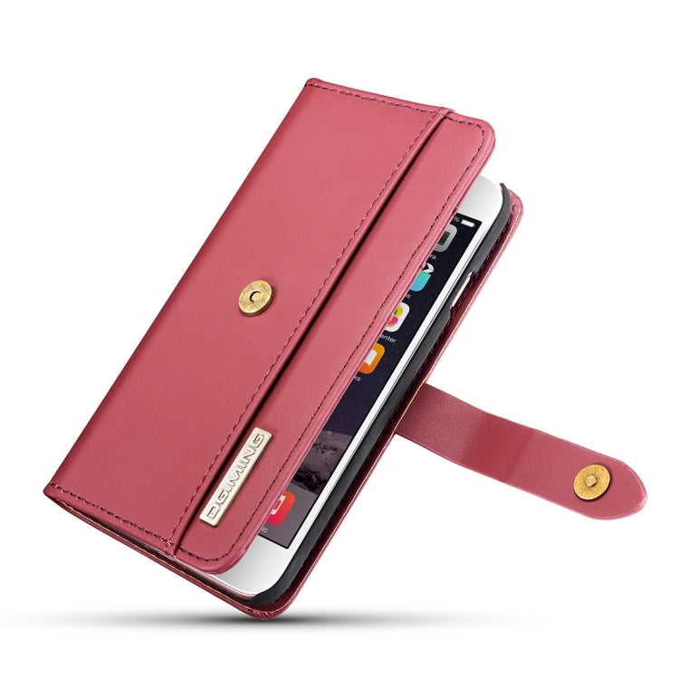 DG.MING Lambskin Detachable Horizontal Flip Magnetic Case For iPhone SE 2020 & 8 & 7, with Holder & Card Slots & Wallet