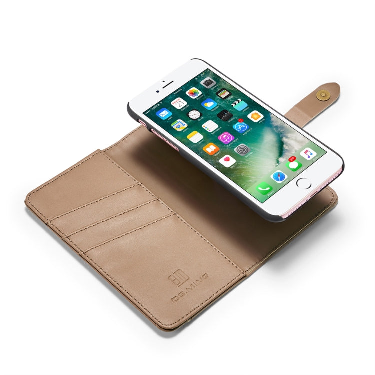 DG.MING Lambskin Detachable Horizontal Flip Magnetic Case For iPhone SE 2020 & 8 & 7, with Holder & Card Slots & Wallet
