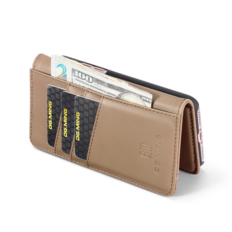DG.MING Lambskin Detachable Horizontal Flip Magnetic Case For iPhone SE 2020 & 8 & 7, with Holder & Card Slots & Wallet