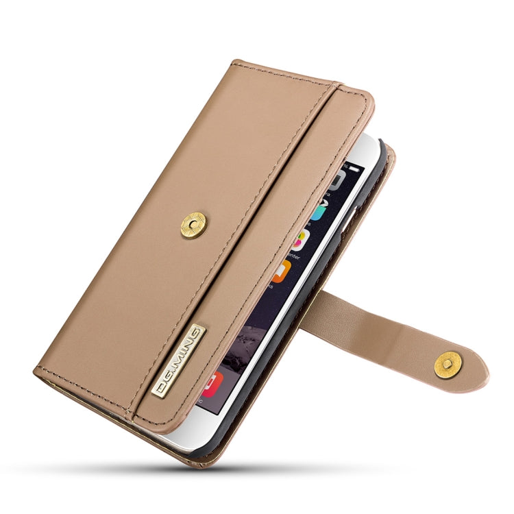 DG.MING Lambskin Detachable Horizontal Flip Magnetic Case For iPhone SE 2020 & 8 & 7, with Holder & Card Slots & Wallet