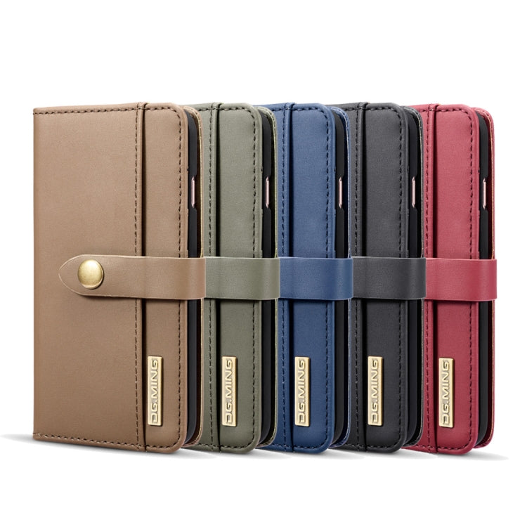 DG.MING Lambskin Detachable Horizontal Flip Magnetic Case For iPhone SE 2020 & 8 & 7, with Holder & Card Slots & Wallet