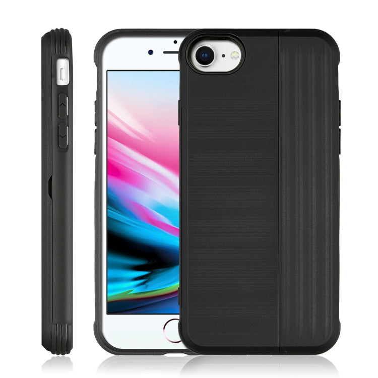 TPU + PC Protective Case For iPhone SE 2020 & 8 & 7, with Card Slot and Holder