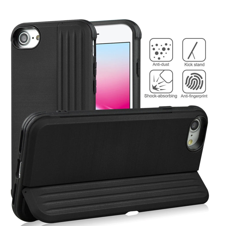 TPU + PC Protective Case For iPhone SE 2020 & 8 & 7, with Card Slot and Holder