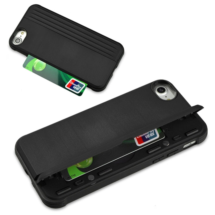 TPU + PC Protective Case For iPhone SE 2020 & 8 & 7, with Card Slot and Holder