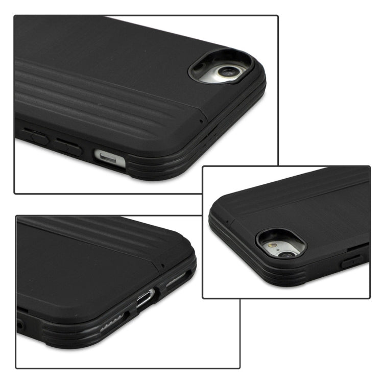 TPU + PC Protective Case For iPhone SE 2020 & 8 & 7, with Card Slot and Holder