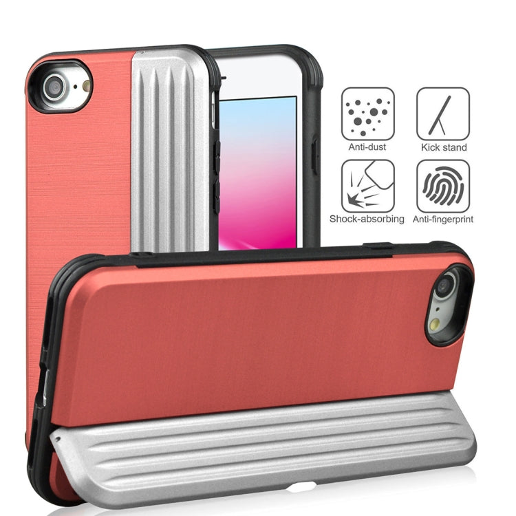 TPU + PC Protective Case For iPhone SE 2020 & 8 & 7, with Card Slot and Holder
