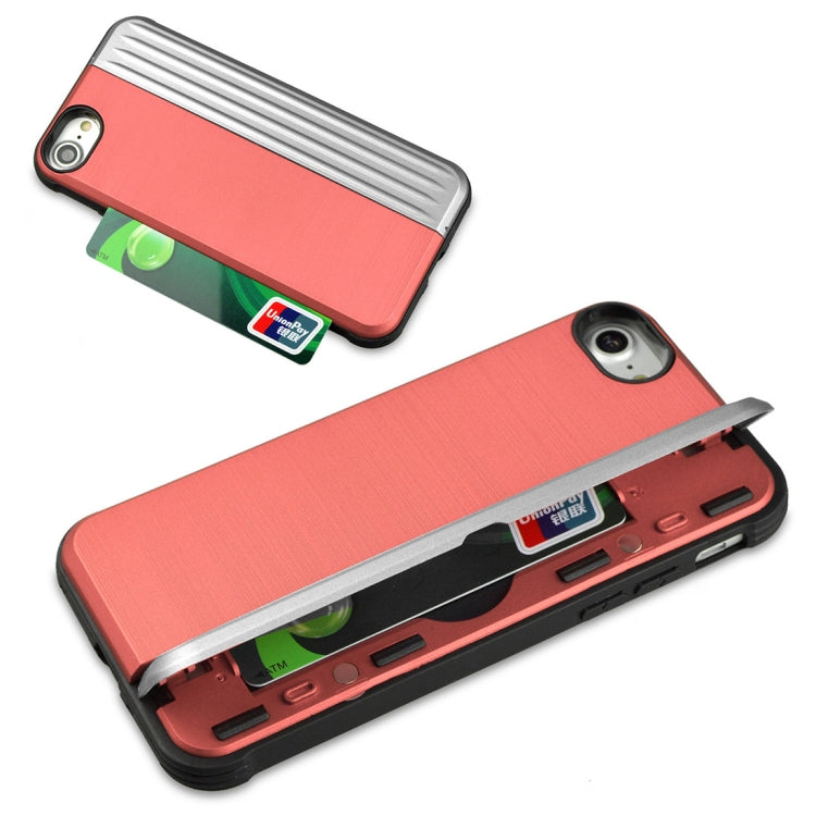 TPU + PC Protective Case For iPhone SE 2020 & 8 & 7, with Card Slot and Holder