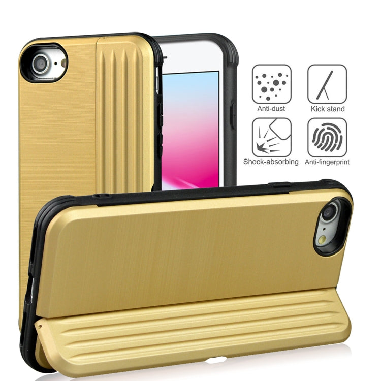 TPU + PC Protective Case For iPhone SE 2020 & 8 & 7, with Card Slot and Holder