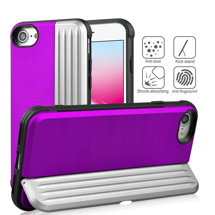 TPU + PC Protective Case For iPhone SE 2020 & 8 & 7, with Card Slot and Holder