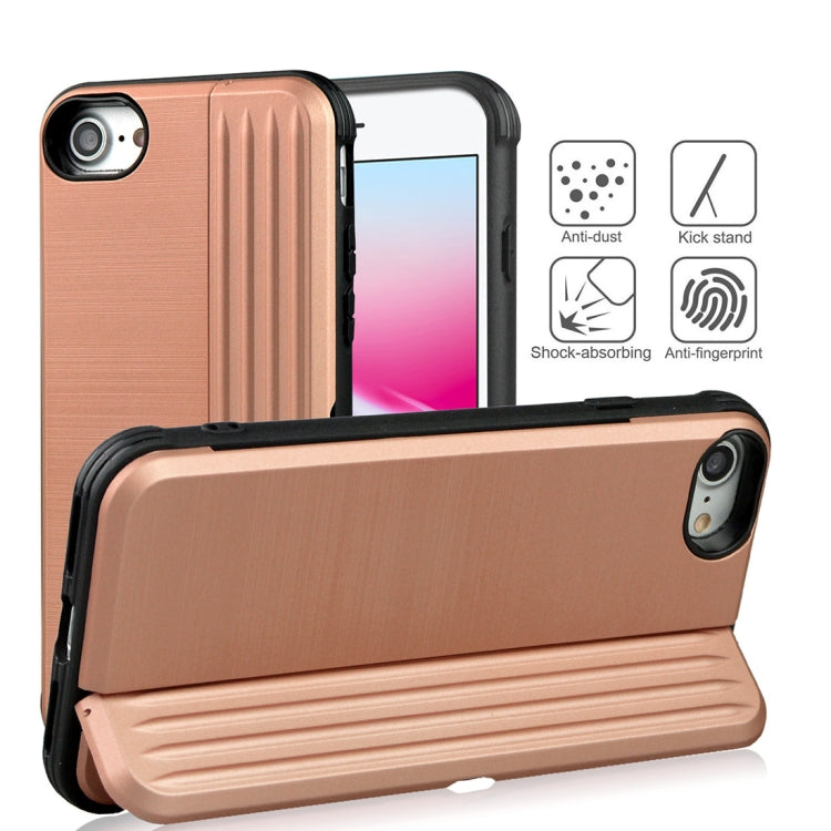 TPU + PC Protective Case For iPhone SE 2020 & 8 & 7, with Card Slot and Holder