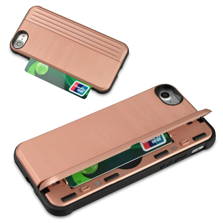 TPU + PC Protective Case For iPhone SE 2020 & 8 & 7, with Card Slot and Holder