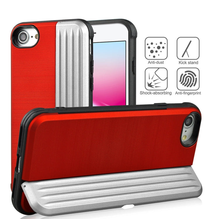 TPU + PC Protective Case For iPhone SE 2020 & 8 & 7, with Card Slot and Holder