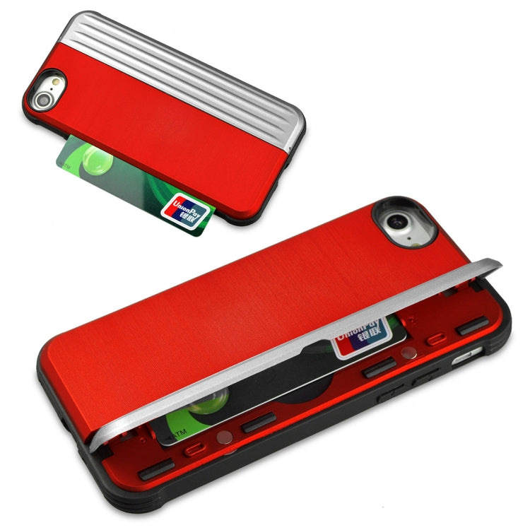 TPU + PC Protective Case For iPhone SE 2020 & 8 & 7, with Card Slot and Holder