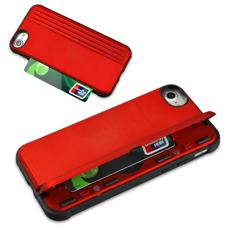 TPU + PC Protective Case For iPhone SE 2020 & 8 & 7, with Card Slot and Holder