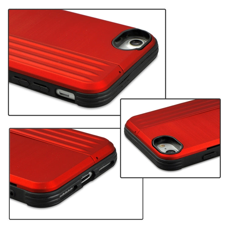 TPU + PC Protective Case For iPhone SE 2020 & 8 & 7, with Card Slot and Holder