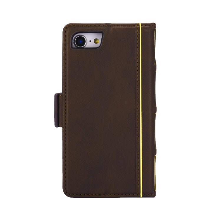 Bible Style Business Horizontal Flip Leather Case For iPhone SE 2020 & 8 & 7, with Card Slots & Photo Frame & Holder & Wallet