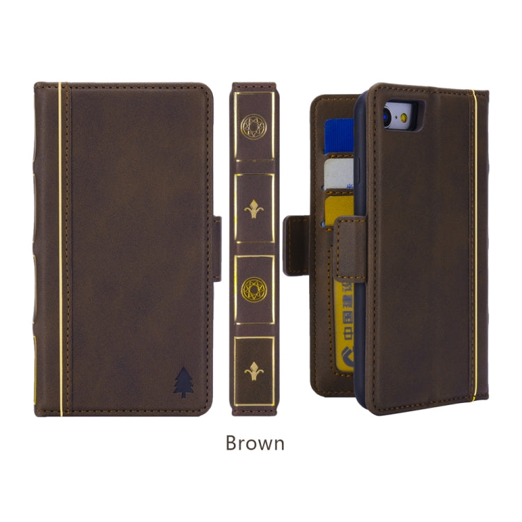 Bible Style Business Horizontal Flip Leather Case For iPhone SE 2020 & 8 & 7, with Card Slots & Photo Frame & Holder & Wallet