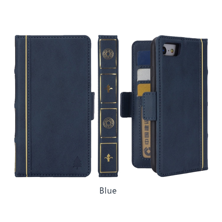 Bible Style Business Horizontal Flip Leather Case For iPhone SE 2020 & 8 & 7, with Card Slots & Photo Frame & Holder & Wallet