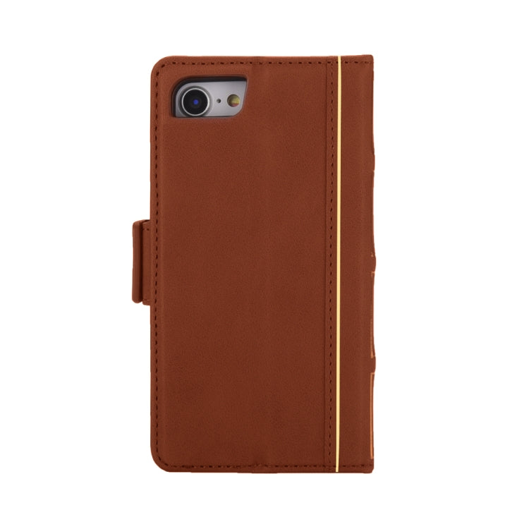 Bible Style Business Horizontal Flip Leather Case For iPhone SE 2020 & 8 & 7, with Card Slots & Photo Frame & Holder & Wallet