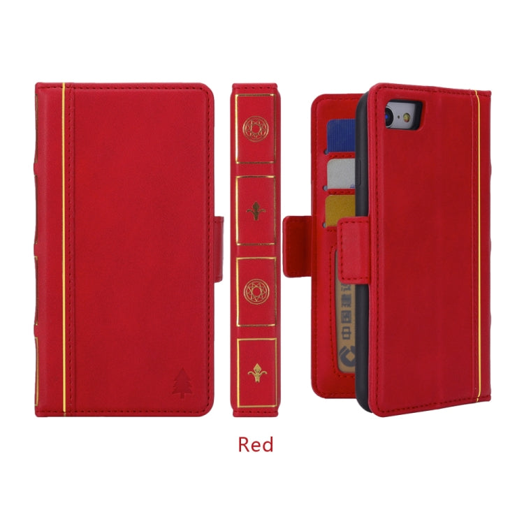 Bible Style Business Horizontal Flip Leather Case For iPhone SE 2020 & 8 & 7, with Card Slots & Photo Frame & Holder & Wallet