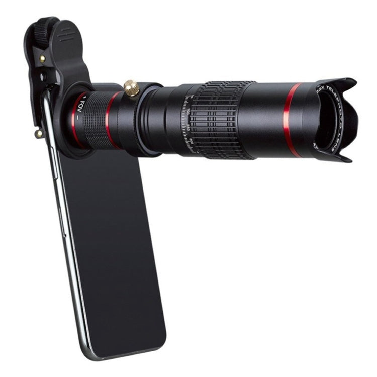 Universal 22X Zoom Telescope Telephoto Camera Lens with Tripod Mount & Mobile Phone Clip, For iPhone, Galaxy, Huawei, Xiaomi, LG, HTC and Other Smart Phones(Black)