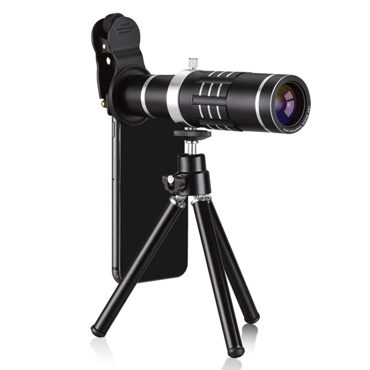 Universal 18X Zoom Telescope Telephoto Camera Lens with Tripod Mount & Mobile Phone Clip, For iPhone, Galaxy, Huawei, Xiaomi, LG, HTC and Other Smart Phones