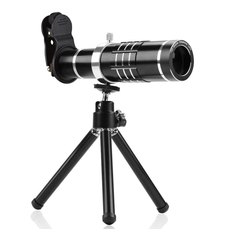Universal 18X Zoom Telescope Telephoto Camera Lens with Tripod Mount & Mobile Phone Clip, For iPhone, Galaxy, Huawei, Xiaomi, LG, HTC and Other Smart Phones