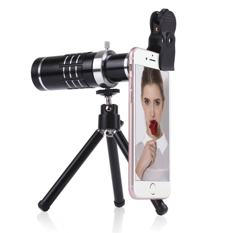 Universal 18X Zoom Telescope Telephoto Camera Lens with Tripod Mount & Mobile Phone Clip, For iPhone, Galaxy, Huawei, Xiaomi, LG, HTC and Other Smart Phones