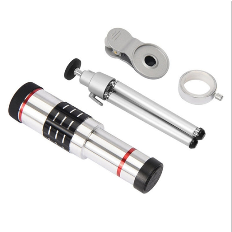 Universal 18X Zoom Telescope Telephoto Camera Lens with Tripod Mount & Mobile Phone Clip, For iPhone, Galaxy, Huawei, Xiaomi, LG, HTC and Other Smart Phones